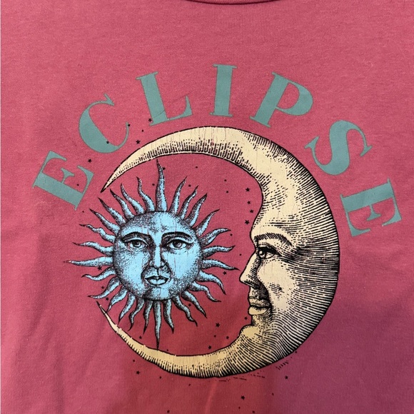 Urban Outfitters Eclipse Sun and Moon Crop Top - Red - Picture 2 of 3